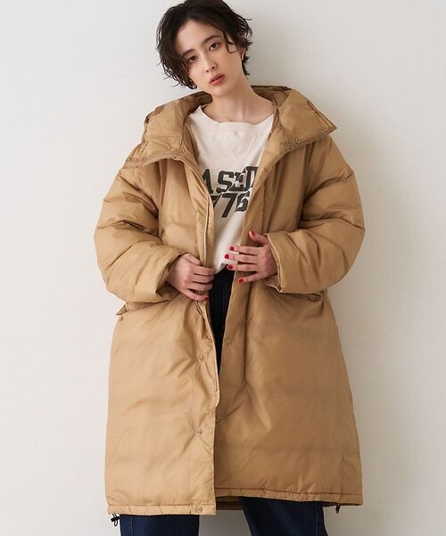 Rouge vif la cle / ルージュ・ヴィフ ラクレ ダウンジャケット・ベスト | 【REMI RELIEF/レミレリーフ】超軽量ナイロンアウトドアダウンロングジャ（ベージュ）