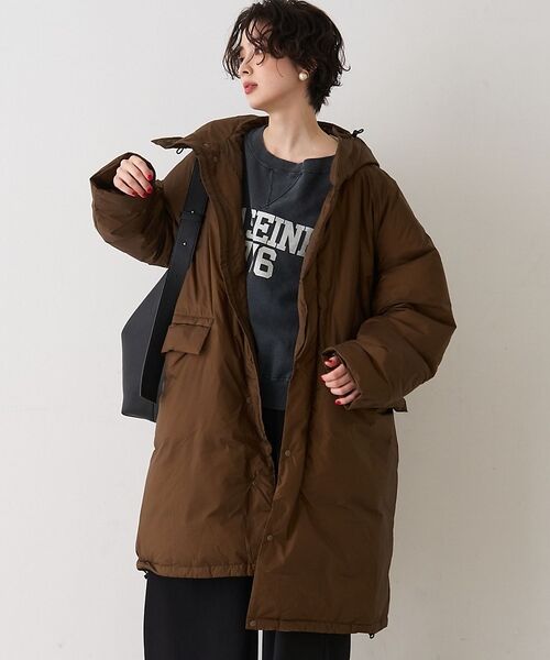 Rouge vif la cle / ルージュ・ヴィフ ラクレ ダウンジャケット・ベスト | 【REMI RELIEF/レミレリーフ】超軽量ナイロンアウトドアダウンロングジャ（ブラウン）