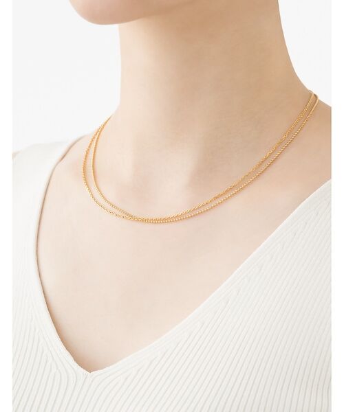 Rouge vif la cle / ルージュ・ヴィフ ラクレ ネックレス・ペンダント・チョーカー | 【MARIHA/マリハ】Silent Rainネックレス2連（ゴールド）