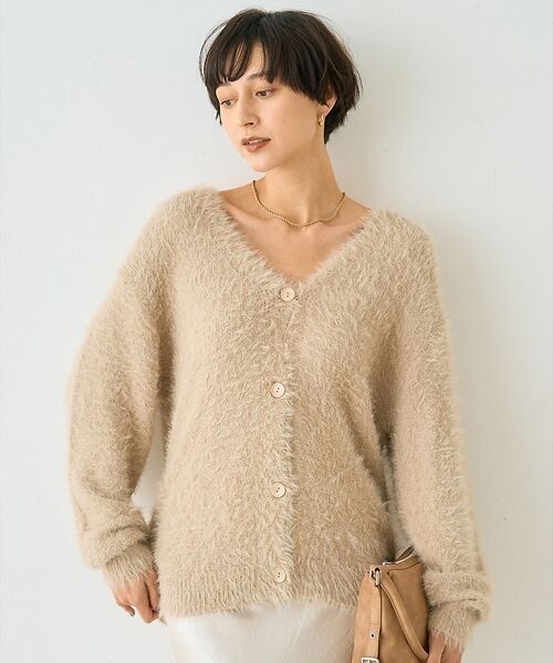 Rouge vif la cle / ルージュ・ヴィフ ラクレ カーディガン・ボレロ | 【一部店舗限定】ラメシャギーニットカーディガン（ベージュ）