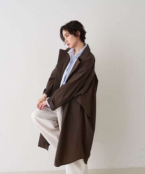 Rouge vif la cle / ルージュ・ヴィフ ラクレ ステンカラーコート | NEWクリスピー撥水ライトロングコート【予約】 | 詳細4