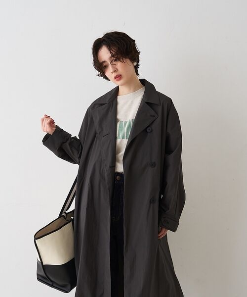 Rouge vif la cle / ルージュ・ヴィフ ラクレ ステンカラーコート | NEWクリスピー撥水ライトロングコート【予約】 | 詳細14