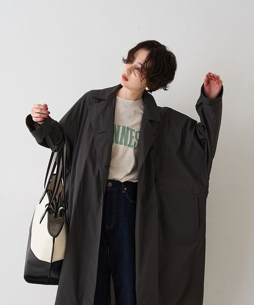 Rouge vif la cle / ルージュ・ヴィフ ラクレ ステンカラーコート | NEWクリスピー撥水ライトロングコート【予約】 | 詳細16