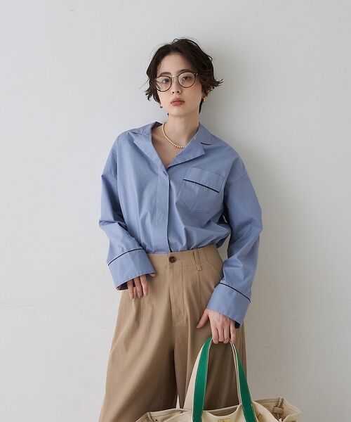 Rouge vif la cle / ルージュ・ヴィフ ラクレ シャツ・ブラウス | 【セットアップ対応】オープンカラーシャツ【予約】 | 詳細1