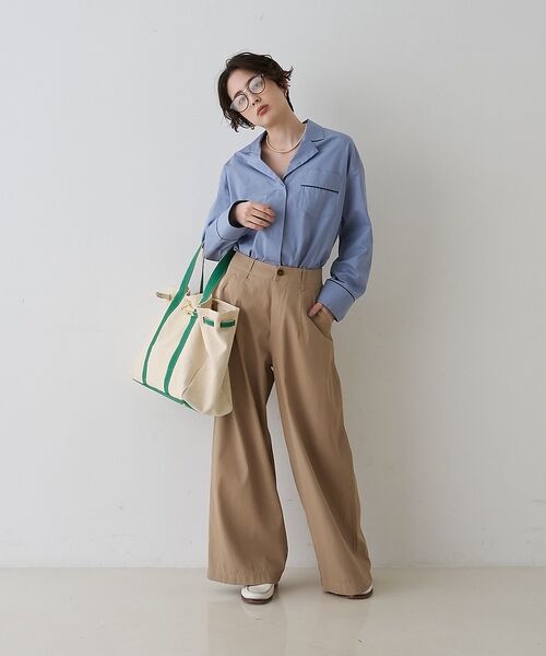 Rouge vif la cle / ルージュ・ヴィフ ラクレ シャツ・ブラウス | 【セットアップ対応】オープンカラーシャツ【予約】 | 詳細11