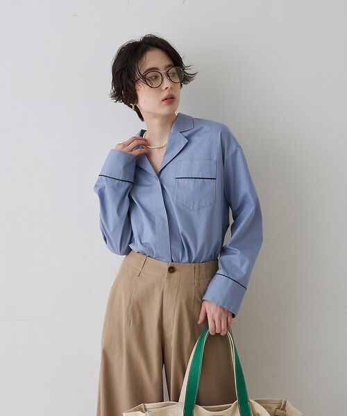 Rouge vif la cle / ルージュ・ヴィフ ラクレ シャツ・ブラウス | 【セットアップ対応】オープンカラーシャツ【予約】 | 詳細2