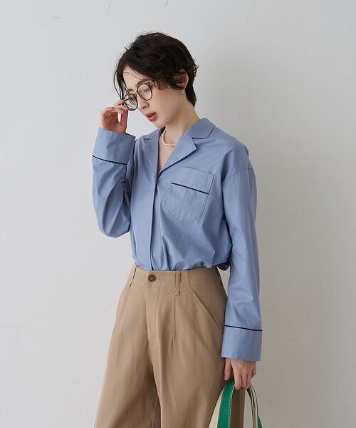 Rouge vif la cle / ルージュ・ヴィフ ラクレ シャツ・ブラウス | 【セットアップ対応】オープンカラーシャツ【予約】 | 詳細3