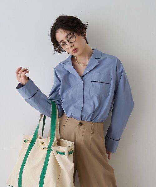 Rouge vif la cle / ルージュ・ヴィフ ラクレ シャツ・ブラウス | 【セットアップ対応】オープンカラーシャツ【予約】 | 詳細7