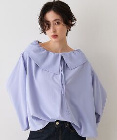 Rouge vif la cle / ルージュ・ヴィフ ラクレ シャツ・ブラウス | オーバーカラー変形テントラインブラウス【予約】