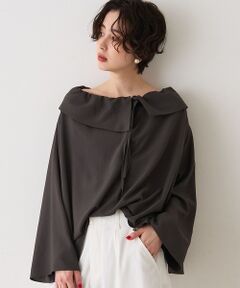 Rouge vif la cle / ルージュ・ヴィフ ラクレ シャツ・ブラウス | オーバーカラー変形テントラインブラウス【予約】