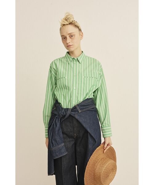 Rouge vif la cle / ルージュ・ヴィフ ラクレ シャツ・ブラウス | 胸ポケットコットンルーズフィットストライプシャツ【予約】 | 詳細18