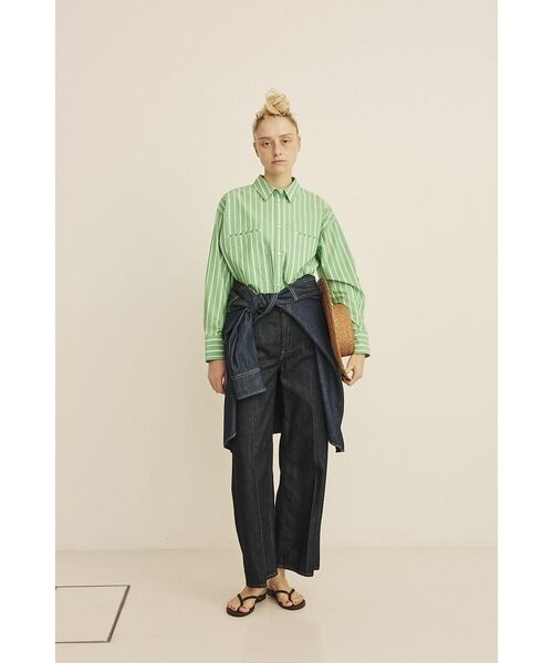 Rouge vif la cle / ルージュ・ヴィフ ラクレ シャツ・ブラウス | 胸ポケットコットンルーズフィットストライプシャツ【予約】 | 詳細19