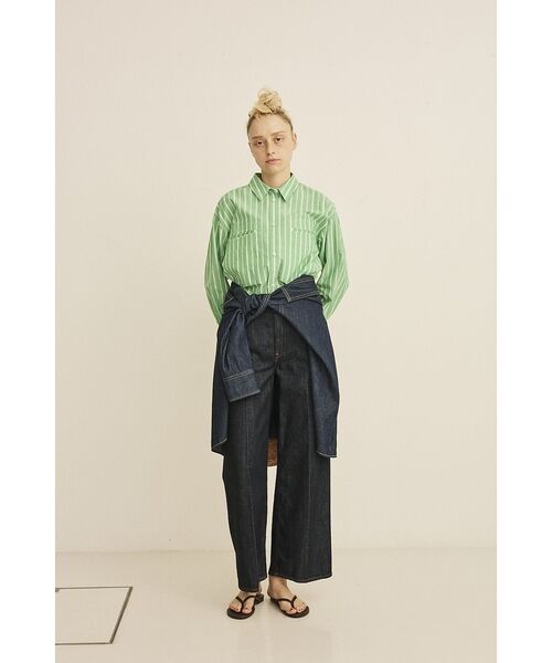 Rouge vif la cle / ルージュ・ヴィフ ラクレ シャツ・ブラウス | 胸ポケットコットンルーズフィットストライプシャツ【予約】 | 詳細24