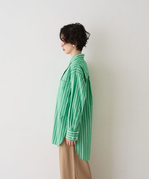 Rouge vif la cle / ルージュ・ヴィフ ラクレ シャツ・ブラウス | 胸ポケットコットンルーズフィットストライプシャツ【予約】 | 詳細26