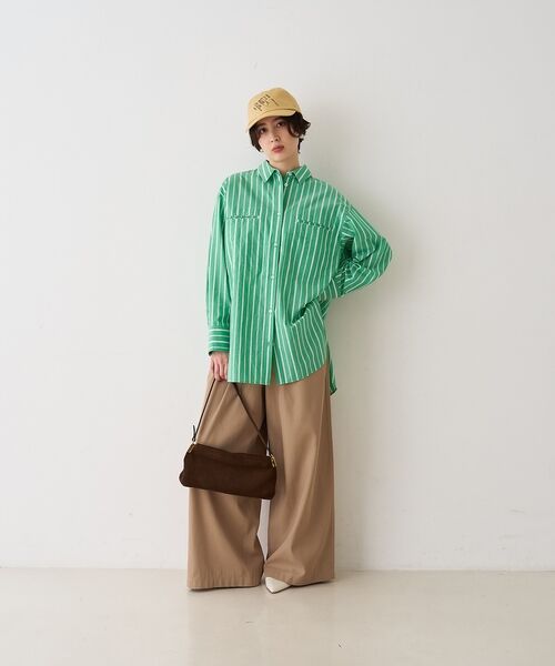 Rouge vif la cle / ルージュ・ヴィフ ラクレ シャツ・ブラウス | 胸ポケットコットンルーズフィットストライプシャツ【予約】 | 詳細8