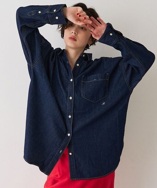 Rouge vif la cle / ルージュ・ヴィフ ラクレ シャツ・ブラウス | 【2026SS新作】【ロングセラー】NEWオーバーサイズデニムシャツ【予約】（ダークネイビー）