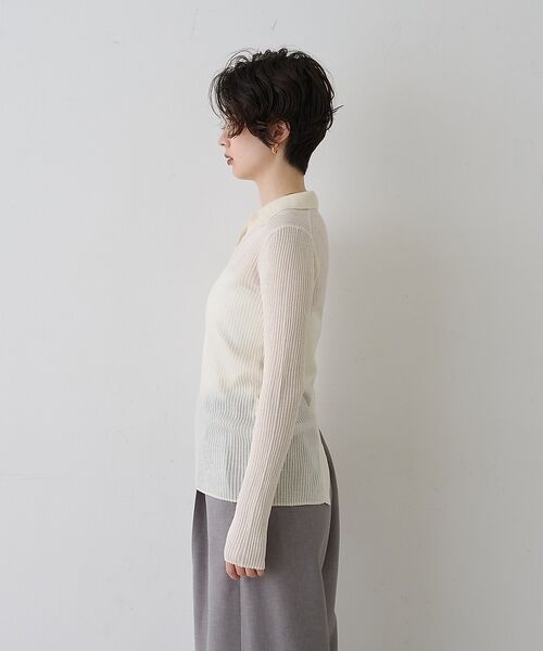 Rouge vif la cle / ルージュ・ヴィフ ラクレ ニット・セーター | 防縮Wシアーポロリブニット【予約】 | 詳細11