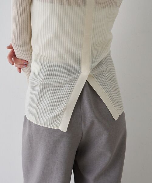 Rouge vif la cle / ルージュ・ヴィフ ラクレ ニット・セーター | 防縮Wシアーポロリブニット【予約】 | 詳細14