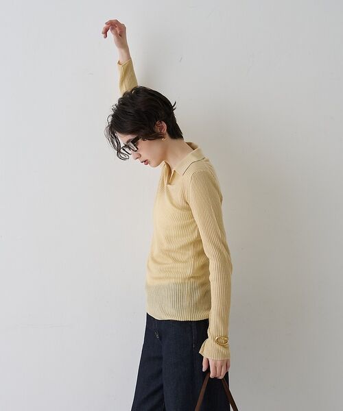 Rouge vif la cle / ルージュ・ヴィフ ラクレ ニット・セーター | 防縮Wシアーポロリブニット【予約】 | 詳細20