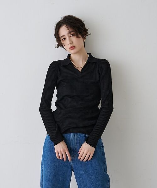 Rouge vif la cle / ルージュ・ヴィフ ラクレ ニット・セーター | 防縮Wシアーポロリブニット【予約】 | 詳細29