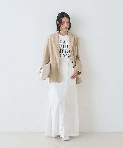 Rouge vif la cle / ルージュ・ヴィフ ラクレ ロング・マキシ丈スカート | サイドタックフレアロングスカート【予約】 | 詳細17