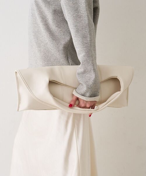 Rouge vif la cle / ルージュ・ヴィフ ラクレ ハンドバッグ | 【CHIMERE/シメール】レザーワイドワンハンドル【予約】（オフホワイト）