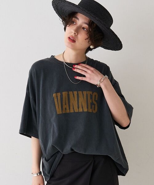 Rouge vif la cle / ルージュ・ヴィフ ラクレ Tシャツ | 【REMI RELIEF/レミレリーフ】別注 VANNES ロゴTEE/Tシャツ（ブラック）