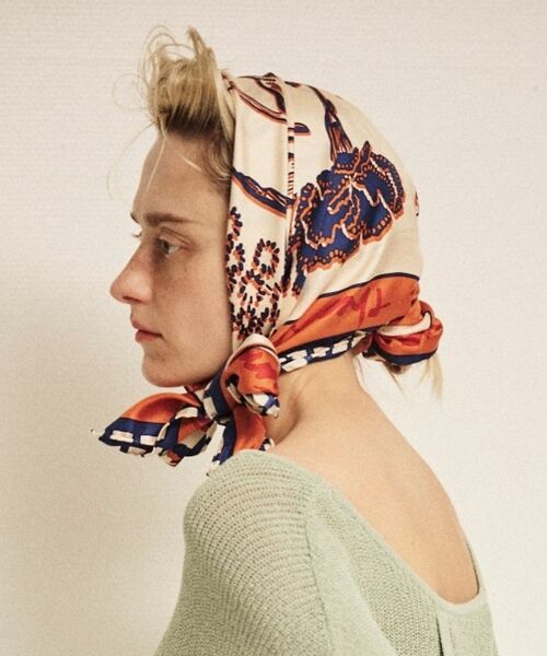 Rouge vif la cle / ルージュ・ヴィフ ラクレ バンダナ・スカーフ | 【manipuri/マニプリ】フローラ大判シルクスカーフ 88×88 日本製【予 | 詳細2