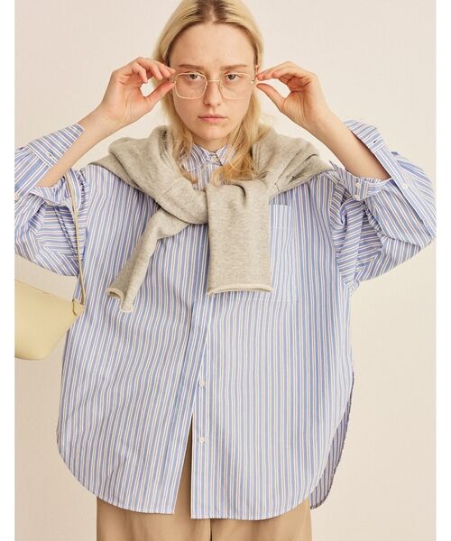 Rouge vif la cle / ルージュ・ヴィフ ラクレ シャツ・ブラウス | コットンマルチストライプビッグシャツ【予約】 | 詳細1