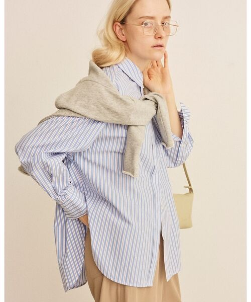 Rouge vif la cle / ルージュ・ヴィフ ラクレ シャツ・ブラウス | コットンマルチストライプビッグシャツ【予約】 | 詳細2