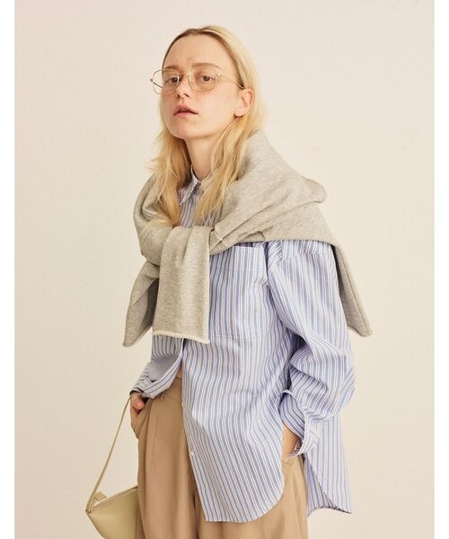 Rouge vif la cle / ルージュ・ヴィフ ラクレ シャツ・ブラウス | コットンマルチストライプビッグシャツ【予約】 | 詳細5