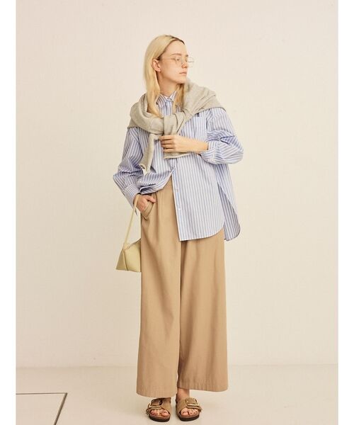 Rouge vif la cle / ルージュ・ヴィフ ラクレ シャツ・ブラウス | コットンマルチストライプビッグシャツ【予約】 | 詳細7