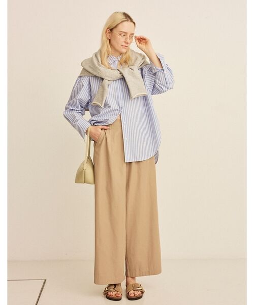 Rouge vif la cle / ルージュ・ヴィフ ラクレ シャツ・ブラウス | コットンマルチストライプビッグシャツ【予約】 | 詳細8