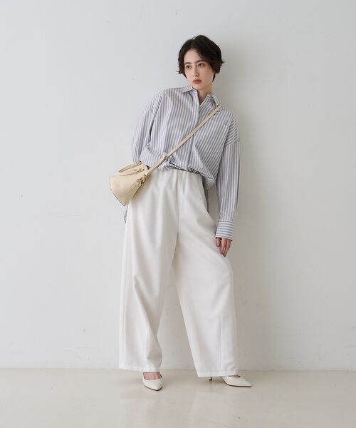 Rouge vif la cle / ルージュ・ヴィフ ラクレ シャツ・ブラウス | コットンマルチストライプビッグシャツ【予約】 | 詳細23