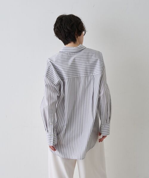 Rouge vif la cle / ルージュ・ヴィフ ラクレ シャツ・ブラウス | コットンマルチストライプビッグシャツ【予約】 | 詳細20