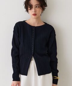 Rouge vif la cle / ルージュ・ヴィフ ラクレ ニット・セーター | ストライプ組織前後2WAYニット/カーディガン【予約】