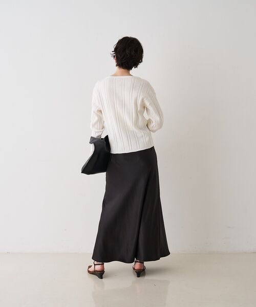 Rouge vif la cle / ルージュ・ヴィフ ラクレ ニット・セーター | ストライプ組織前後2WAYニット/カーディガン【予約】 | 詳細11