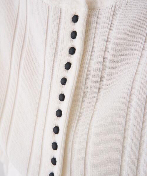 Rouge vif la cle / ルージュ・ヴィフ ラクレ ニット・セーター | ストライプ組織前後2WAYニット/カーディガン【予約】 | 詳細12