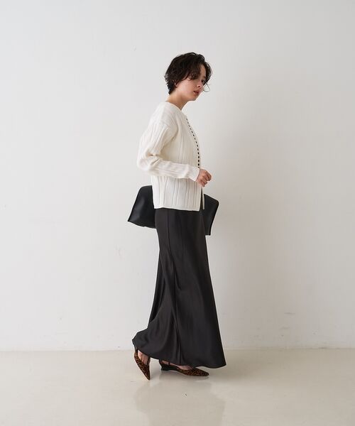 Rouge vif la cle / ルージュ・ヴィフ ラクレ ニット・セーター | ストライプ組織前後2WAYニット/カーディガン【予約】 | 詳細9