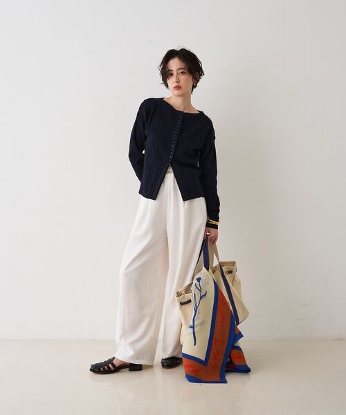 Rouge vif la cle / ルージュ・ヴィフ ラクレ ニット・セーター | ストライプ組織前後2WAYニット/カーディガン【予約】 | 詳細22