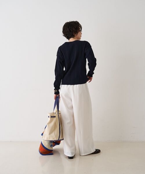 Rouge vif la cle / ルージュ・ヴィフ ラクレ ニット・セーター | ストライプ組織前後2WAYニット/カーディガン【予約】 | 詳細23