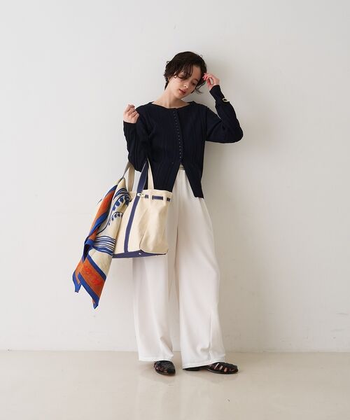 Rouge vif la cle / ルージュ・ヴィフ ラクレ ニット・セーター | ストライプ組織前後2WAYニット/カーディガン【予約】 | 詳細24