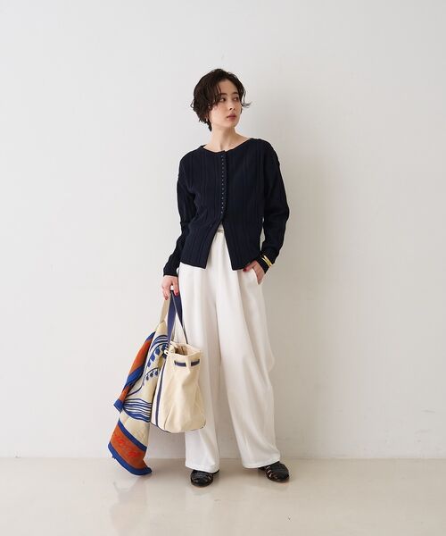 Rouge vif la cle / ルージュ・ヴィフ ラクレ ニット・セーター | ストライプ組織前後2WAYニット/カーディガン【予約】 | 詳細19