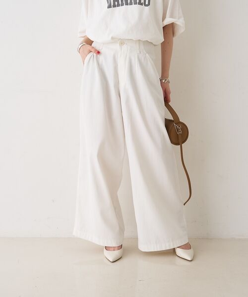 Rouge vif la cle / ルージュ・ヴィフ ラクレ パンツ | ポリコットン撥水ワイドパンツ【予約】 | 詳細1