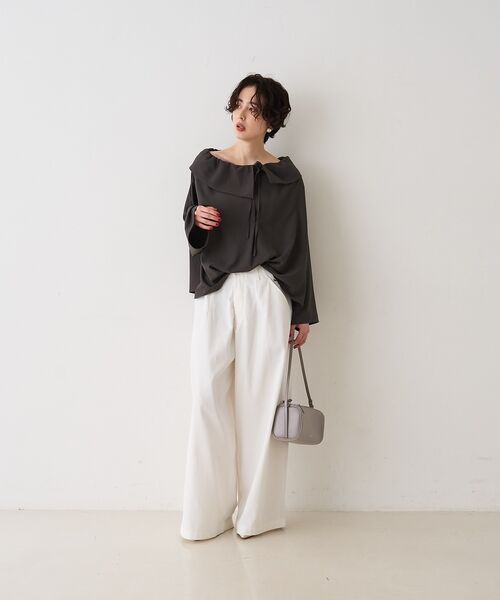 Rouge vif la cle / ルージュ・ヴィフ ラクレ パンツ | ポリコットン撥水ワイドパンツ【予約】 | 詳細14