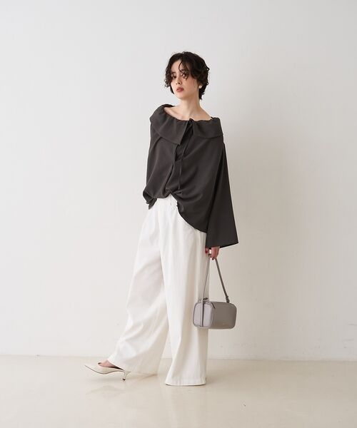 Rouge vif la cle / ルージュ・ヴィフ ラクレ パンツ | ポリコットン撥水ワイドパンツ【予約】 | 詳細16