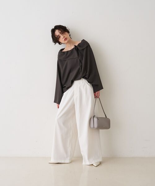 Rouge vif la cle / ルージュ・ヴィフ ラクレ パンツ | ポリコットン撥水ワイドパンツ【予約】 | 詳細17