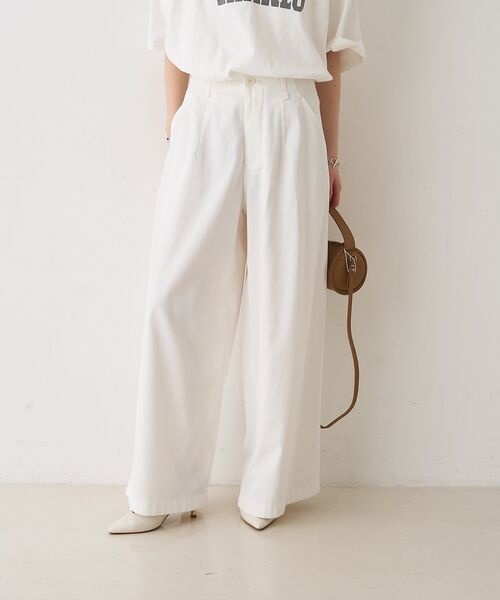 Rouge vif la cle / ルージュ・ヴィフ ラクレ パンツ | ポリコットン撥水ワイドパンツ【予約】 | 詳細2