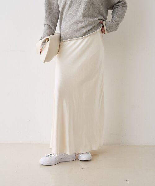 Rouge vif la cle / ルージュ・ヴィフ ラクレ ロング・マキシ丈スカート | サテンマーメイドイージーロングスカート【予約】 | 詳細1