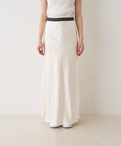 Rouge vif la cle / ルージュ・ヴィフ ラクレ ロング・マキシ丈スカート | サテンマーメイドイージーロングスカート【予約】 | 詳細11